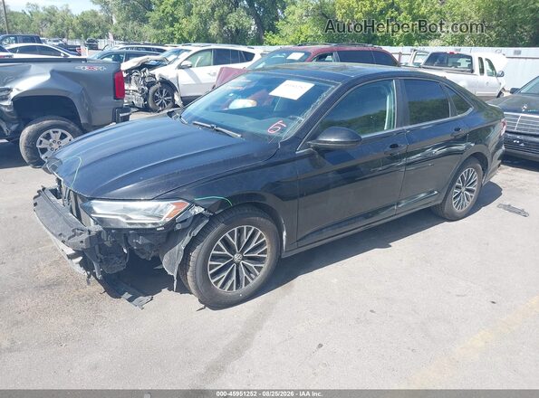 3VWC57BU9KM198601 2019 VOLKSWAGEN JETTA Black წინა მარცხენა ხედი სამი მეოთხედიდან