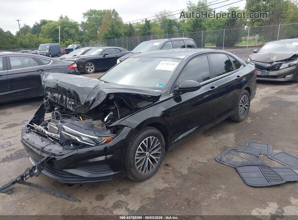 3VWC57BU9MM029701 2021 VOLKSWAGEN JETTA Black Առջևի ձախ երեք քառորդ տեսարան