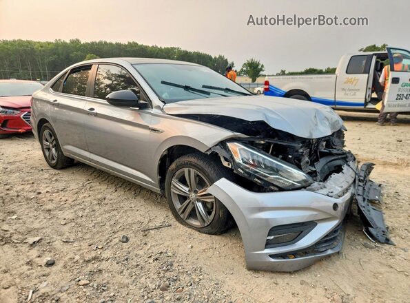 3VWCB7BU2KM267590 2019 VOLKSWAGEN JETTA Серебряный Передняя правая четверть