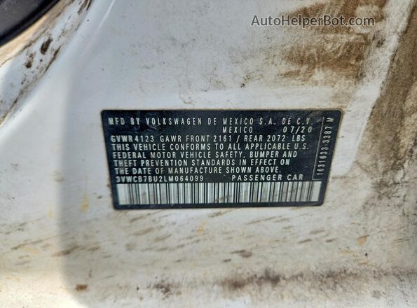 3VWCB7BU2LM064099 2020 VOLKSWAGEN JETTA White Engine compartment view
