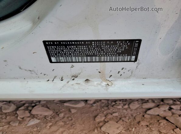3VWCB7BU3KM242942 2019 VOLKSWAGEN JETTA White Engine compartment view