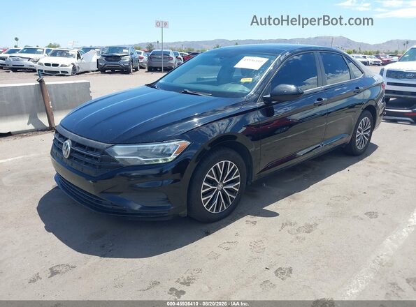 3VWCB7BU4KM161206 2019 VOLKSWAGEN JETTA Черный Передняя левая четверть
