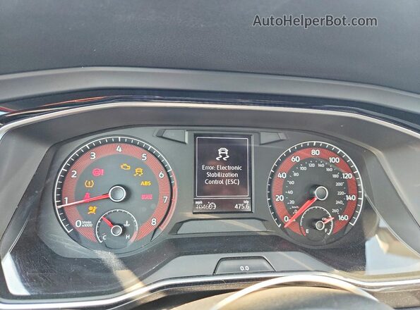3VWCB7BU4LM040113 2020 VOLKSWAGEN JETTA Orange Instrument cluster view