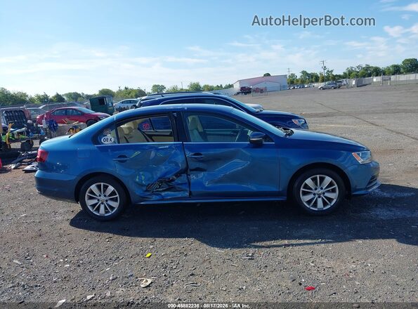 3VWD67AJ3GM373392 2016 VOLKSWAGEN JETTA Синий Вид задней части салона
