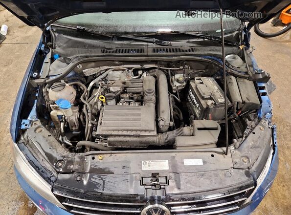 3VWD67AJ5GM415593 2016 VOLKSWAGEN JETTA Blue Widok wnętrza z tyłu