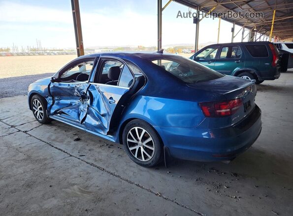3VWDB7AJ0HM225309 2017 VOLKSWAGEN JETTA Синий Задняя левая четверть