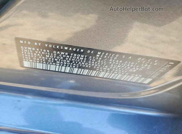 3VWDB7AJ0HM292587 2017 VOLKSWAGEN JETTA Серый Вид подкапотного пространства