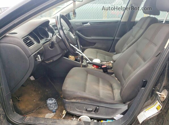 3VWDB7AJ7HM306775 2017 VOLKSWAGEN JETTA Black წინა სალონის ხედი