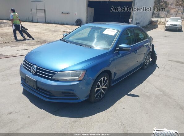 3VWDB7AJXHM338913 2017 VOLKSWAGEN JETTA Blue Առջևի ձախ երեք քառորդ տեսարան