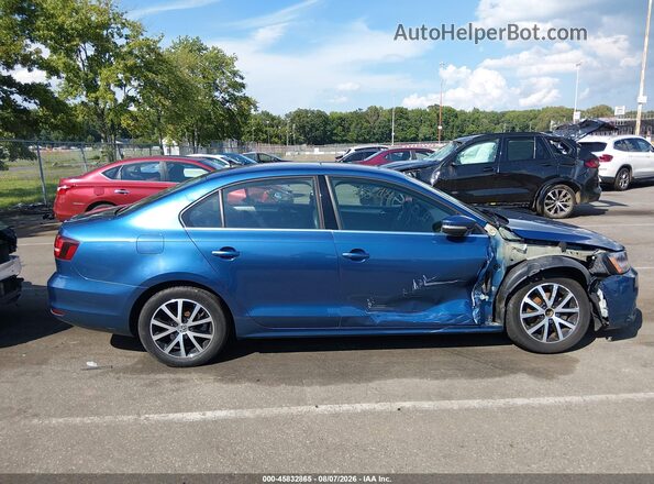 3VWDB7AJXHM342301 2017 VOLKSWAGEN JETTA Синий Вид задней части салона