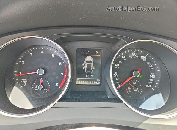 3VWDB7AJXHM382247 2017 VOLKSWAGEN JETTA Белый Вид щитка приборов