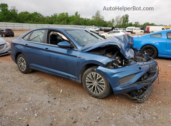 3VWE57BU2KM096534 2019 VOLKSWAGEN JETTA Синий Передняя правая четверть