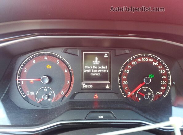 3VWE57BU5KM194716 2019 VOLKSWAGEN JETTA Red ხელსაწყოთა პანელის ხედი
