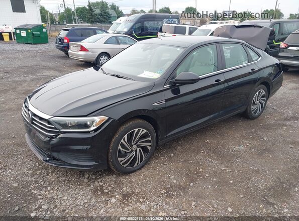 3VWE57BU5MM010829 2021 VOLKSWAGEN JETTA Black Առջևի ձախ երեք քառորդ տեսարան