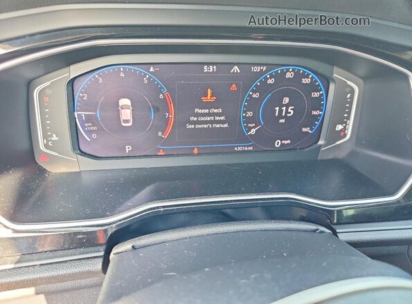 3VWE57BU5MM094361 2021 VOLKSWAGEN JETTA Gray Widok zestawu wskaźników