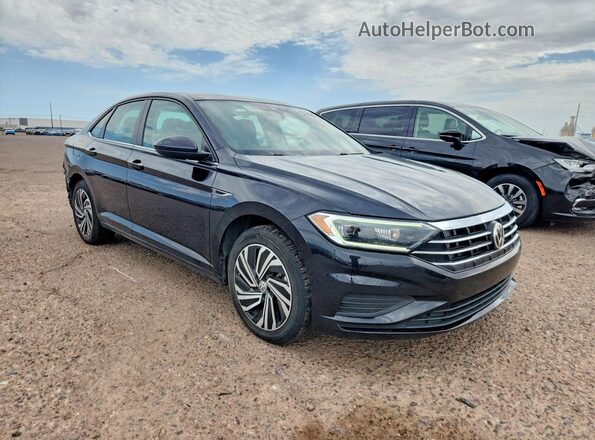 3VWE57BUXMM049724 2021 VOLKSWAGEN JETTA Черный Передняя правая четверть
