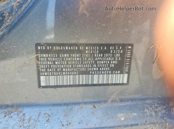 3VWEB7BU4LM044882 2020 VOLKSWAGEN JETTA Gray Vista del compartimento del motor