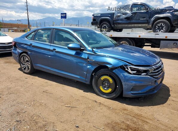 3VWEB7BU8LM073804 2020 VOLKSWAGEN JETTA Синий Передняя правая четверть