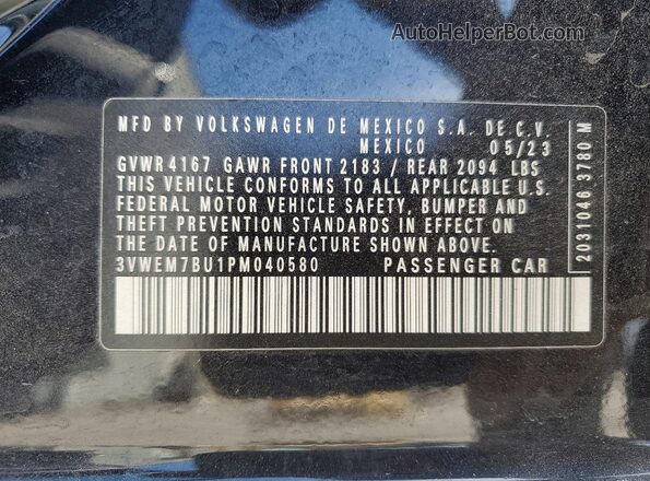 3VWEM7BU1PM040580 2023 VOLKSWAGEN JETTA Black Widok komory silnika