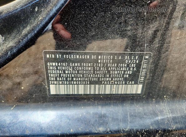 3VWEM7BU1RM083836 2024 VOLKSWAGEN JETTA Black Вид підкапотного простору