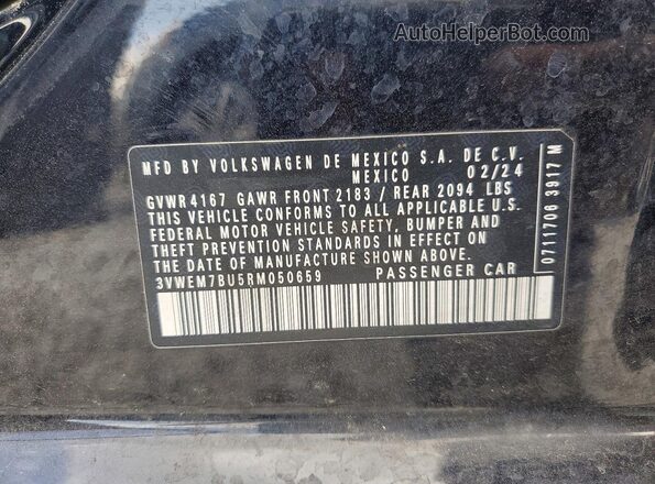3VWEM7BU5RM050659 2024 VOLKSWAGEN JETTA Black Vista del compartimento del motor