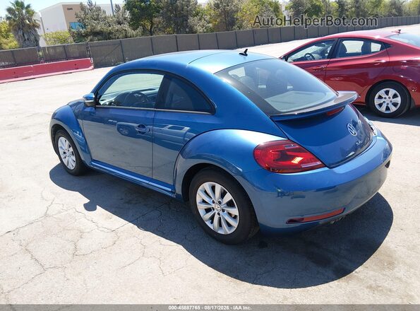 3VWFD7ATXKM713260 2019 VOLKSWAGEN BEETLE Blue Trasero izquierdo