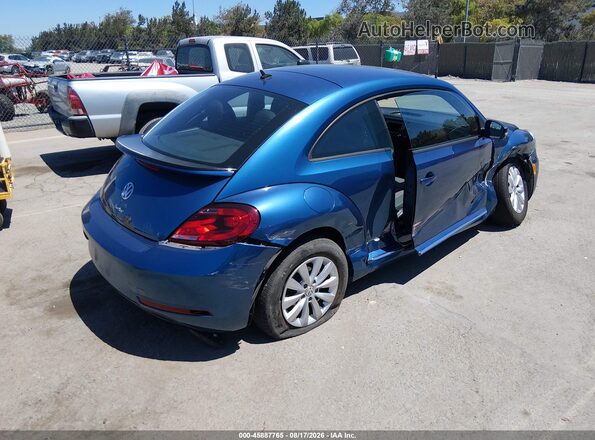 3VWFD7ATXKM713260 2019 VOLKSWAGEN BEETLE Blue Trasero derecho