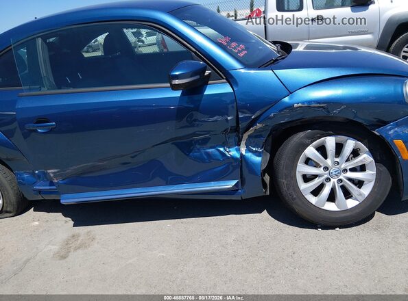 3VWFD7ATXKM713260 2019 VOLKSWAGEN BEETLE Blue Vista interior trasera