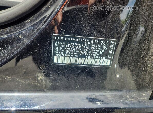 3VWG57BU1MM096715 2021 VOLKSWAGEN JETTA Black ძრავის განყოფილების ხედი