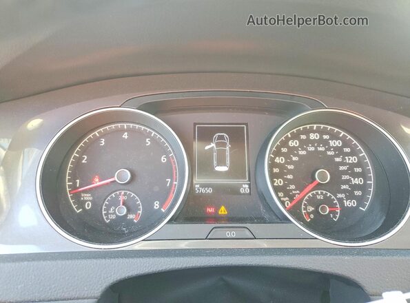 3VWH17AU0HM521865 2017 VOLKSWAGEN GOLF Синий Вид щитка приборов