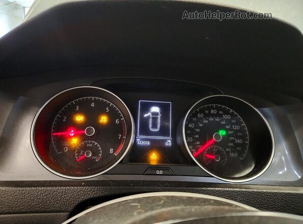 3VWH17AU1HM524628 2017 VOLKSWAGEN GOLF Серый Вид щитка приборов