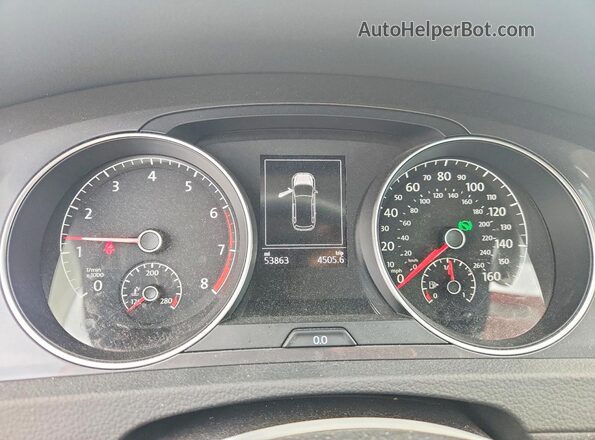 3VWH17AU4HM530455 2017 VOLKSWAGEN GOLF White ხელსაწყოთა პანელის ხედი
