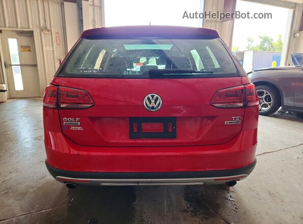 3VWH17AU6HM540923 2017 VOLKSWAGEN GOLF Red უკანა ხედი