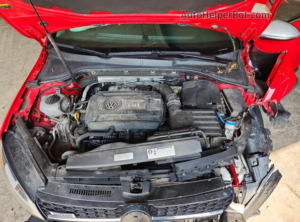 3VWH17AU6HM540923 2017 VOLKSWAGEN GOLF Red უკანა სალონის ხედი