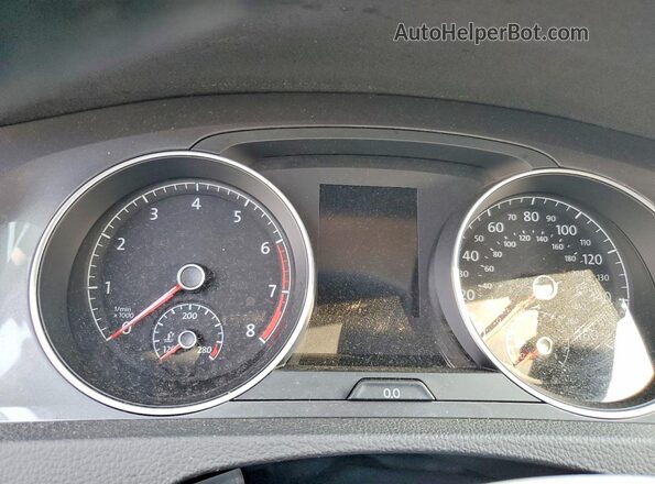3VWH17AU7HM541398 2017 VOLKSWAGEN GOLF Black Widok zestawu wskaźników