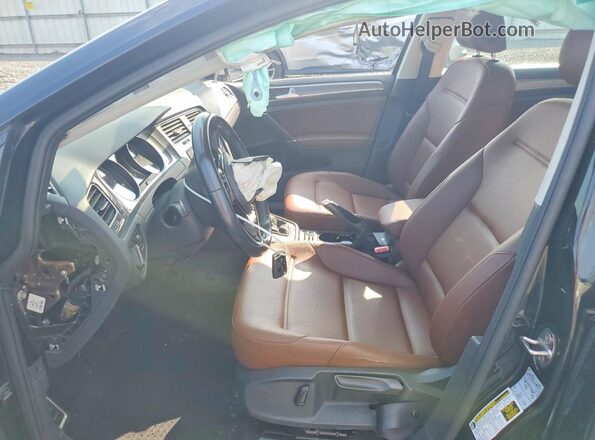 3VWH17AU7HM541398 2017 VOLKSWAGEN GOLF Black Widok wnętrza z przodu