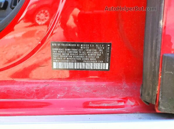 3VWH17AU8HM513870 2017 VOLKSWAGEN GOLF Красный Вид подкапотного пространства