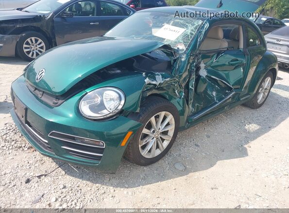 3VWJ17AT1HM615147 2017 VOLKSWAGEN BEETLE Green Առջևի ձախ երեք քառորդ տեսարան