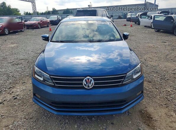 3VWL07AJ7GM367284 2016 VOLKSWAGEN JETTA Blue Вид спереду