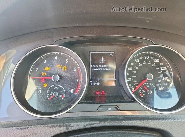 3VWM17AUXHM540857 2017 VOLKSWAGEN GOLF White Instrument cluster view