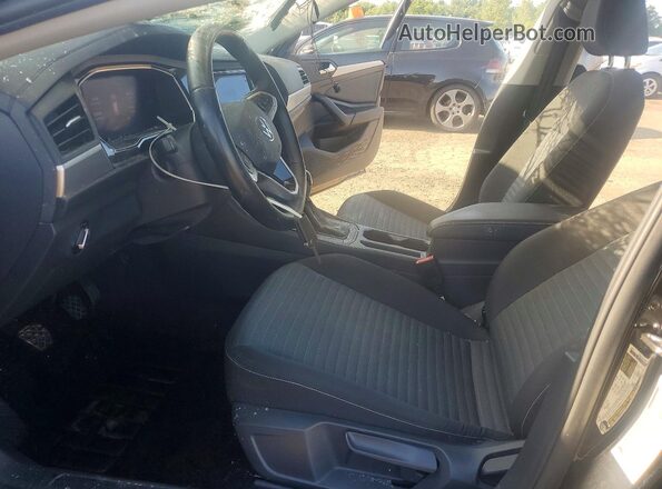 3VWNM7BU8NM026799 2022 VOLKSWAGEN JETTA Black Widok wnętrza z przodu