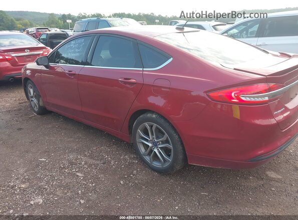 3fa6p0hd6hr313357 2017 FORD FUSION Red Tył lewy