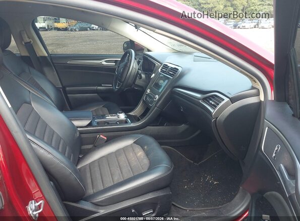 3fa6p0hd6hr313357 2017 FORD FUSION Red Widok wnętrza z przodu