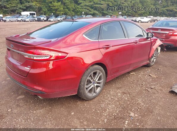 3fa6p0hd6hr313357 2017 FORD FUSION Red Tył prawy
