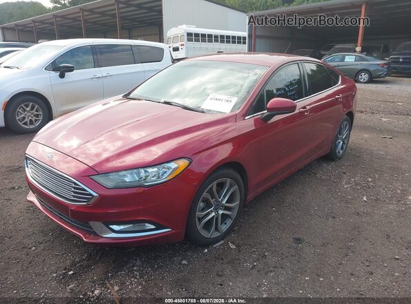 3fa6p0hd6hr313357 2017 FORD FUSION Red Przód lewy