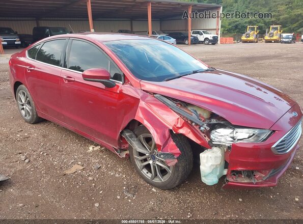 3fa6p0hd6hr313357 2017 FORD FUSION Red Widok z przodu
