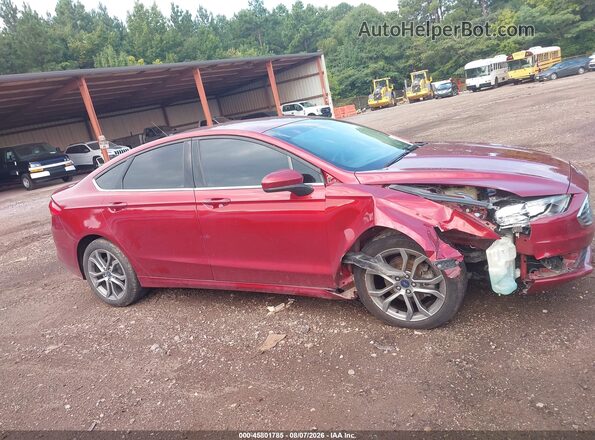 3fa6p0hd6hr313357 2017 FORD FUSION Red Widok wnętrza z tyłu