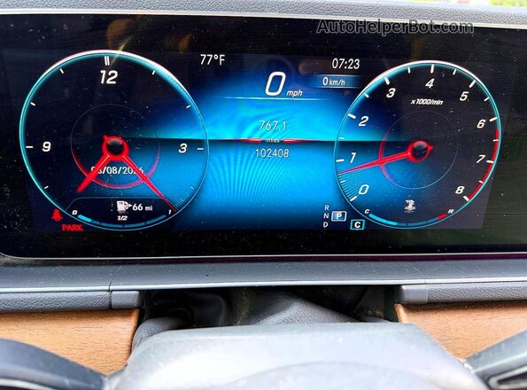 4JGFB4KBXLA209301 2020 MERCEDES-BENZ GLE Blue Вид щитка приладів