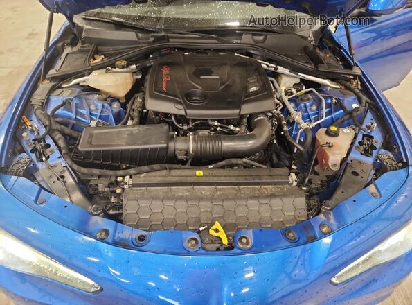 ZARFAEEN4J7579825 2018 ALFA ROMEO GIULIA Blue Вид підкапотного простору