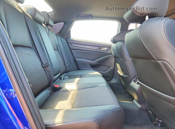 1HGCV2F37KA023267 2019 HONDA ACCORD Синий Вид задней части салона